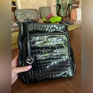 Brighton Croc Medium Organizer Handbag